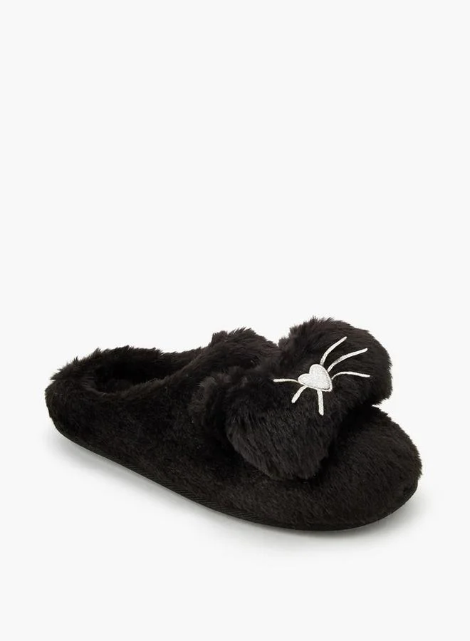 Le Confort Women Faux Fur Bedroom Slides